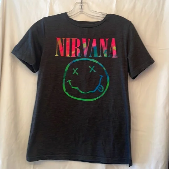 NIRVANA t-shirt. Size small. Dark gray/ light black. - Picture 1 of 2
